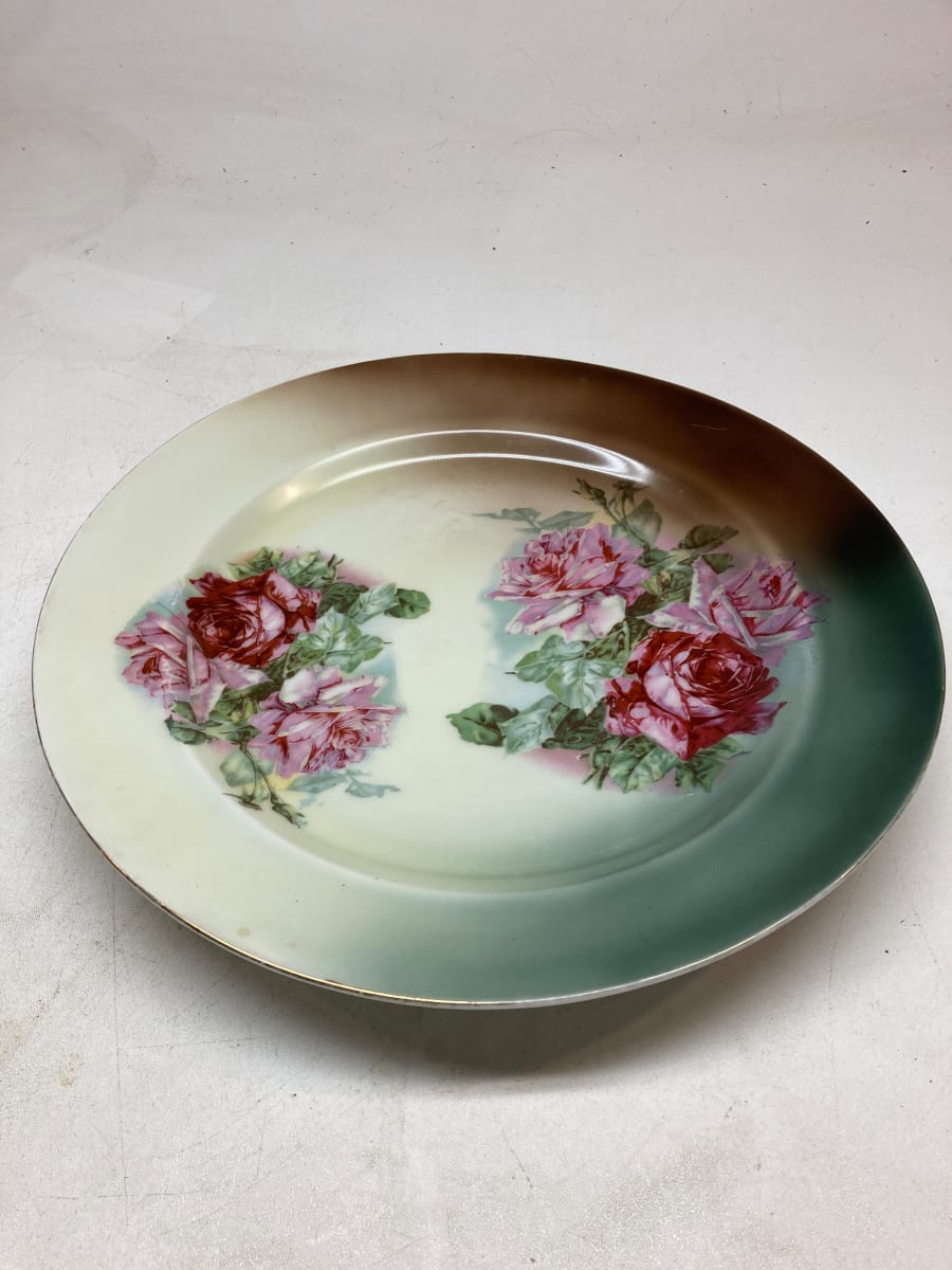 Hand painted serving plate 