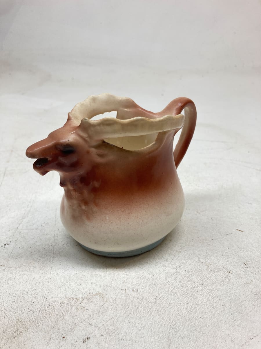 Czech moose pottery creamer 