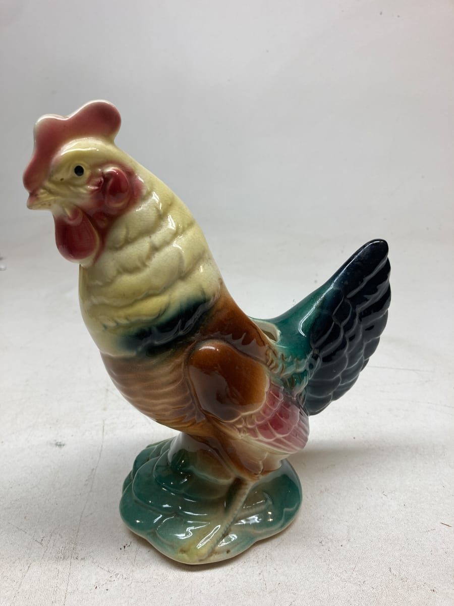 art pottery rooster 