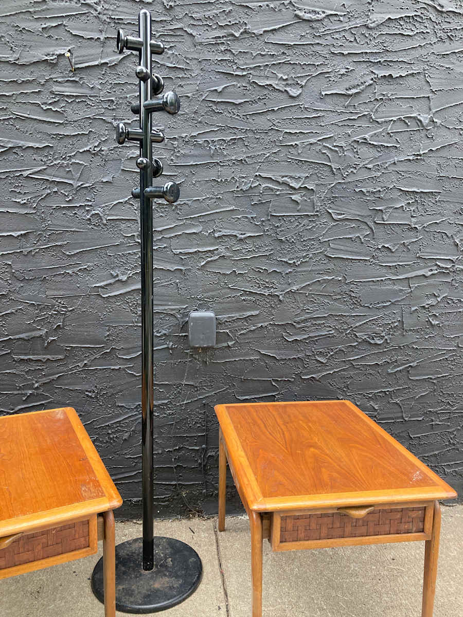 Post modern black coat tree, Image 1.