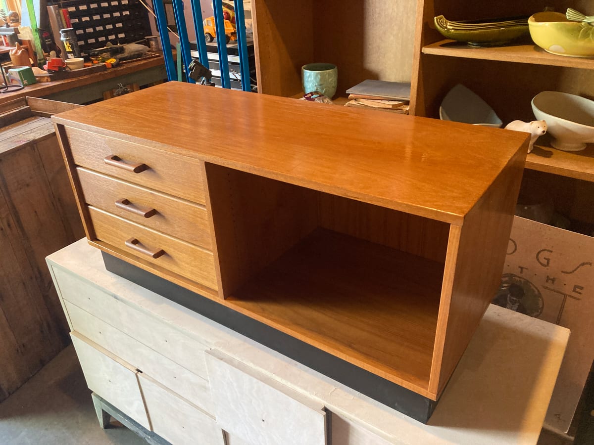 DANISH teak low entertainment cabinet 