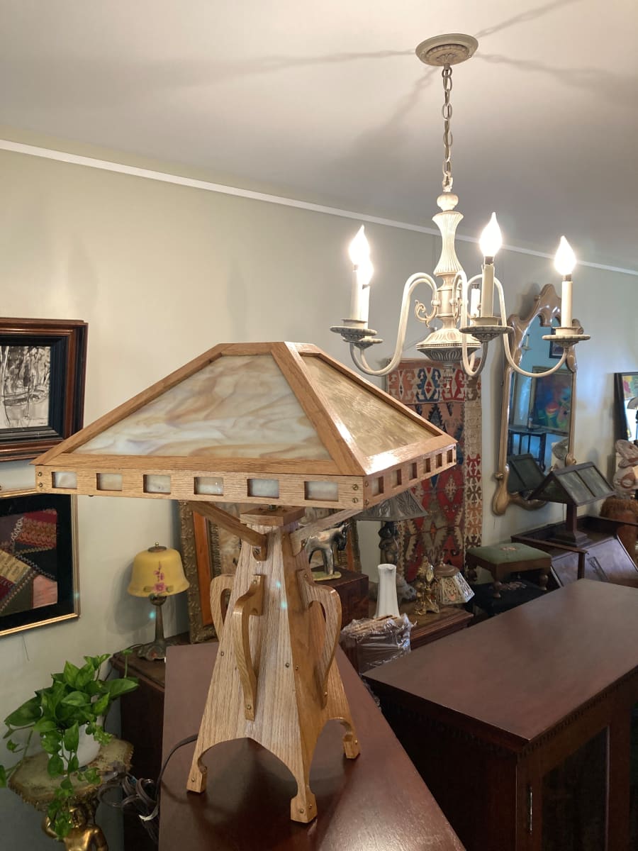 hand crafted arts and crafts mission table lamp 