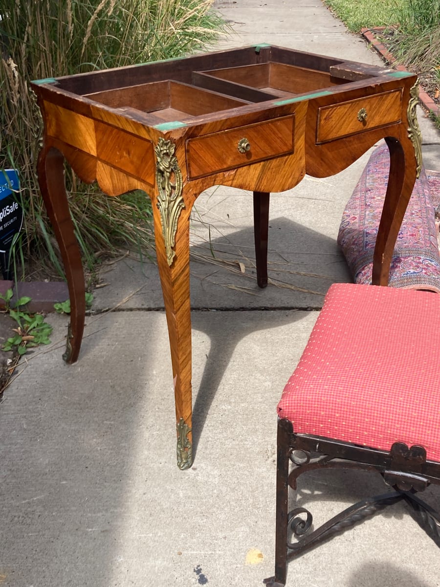 Marble topped Italian 2 drawer desk 