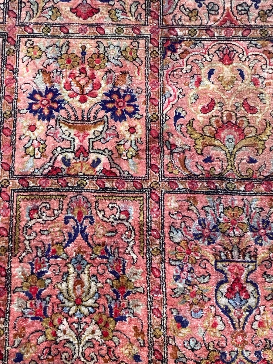 Hand made silk oriental rug 