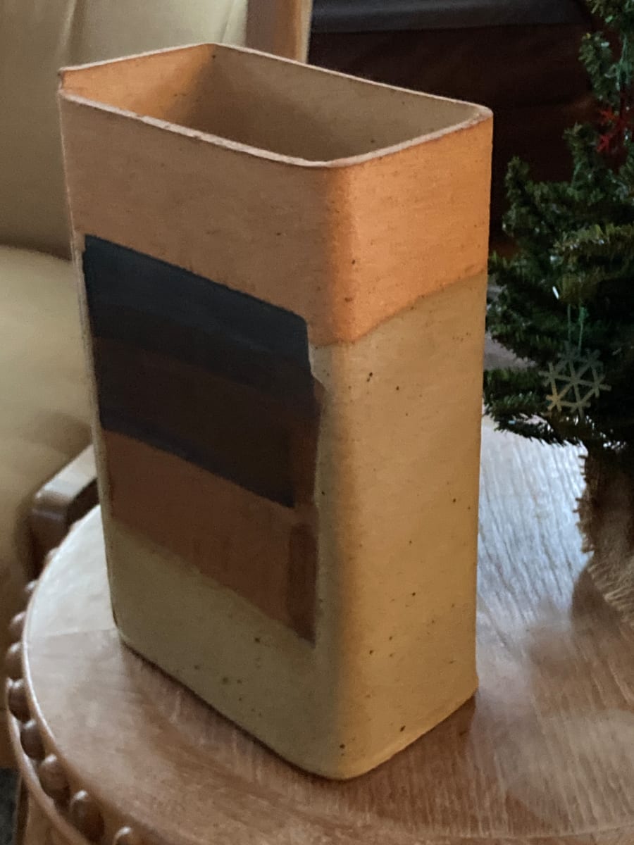 Charles Halling slab pottery vase 