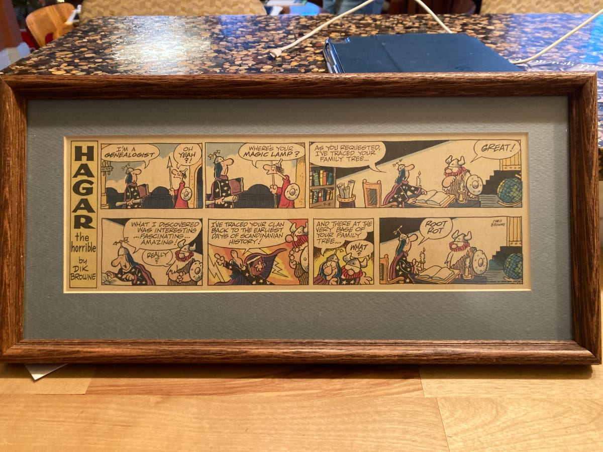 Framed Haegar comic 