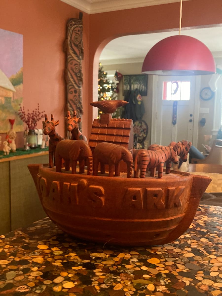 carved Noahs ark 