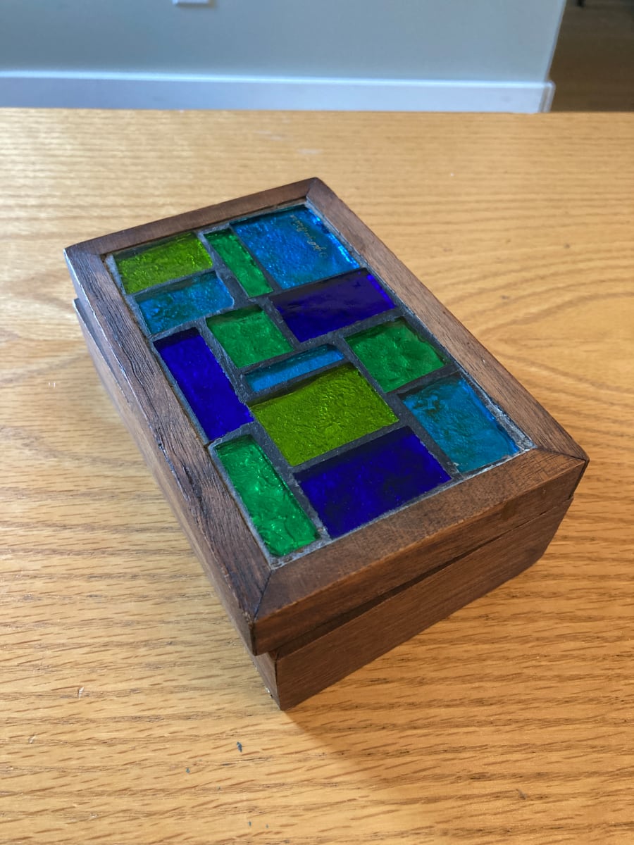 George Briard stained glass box 