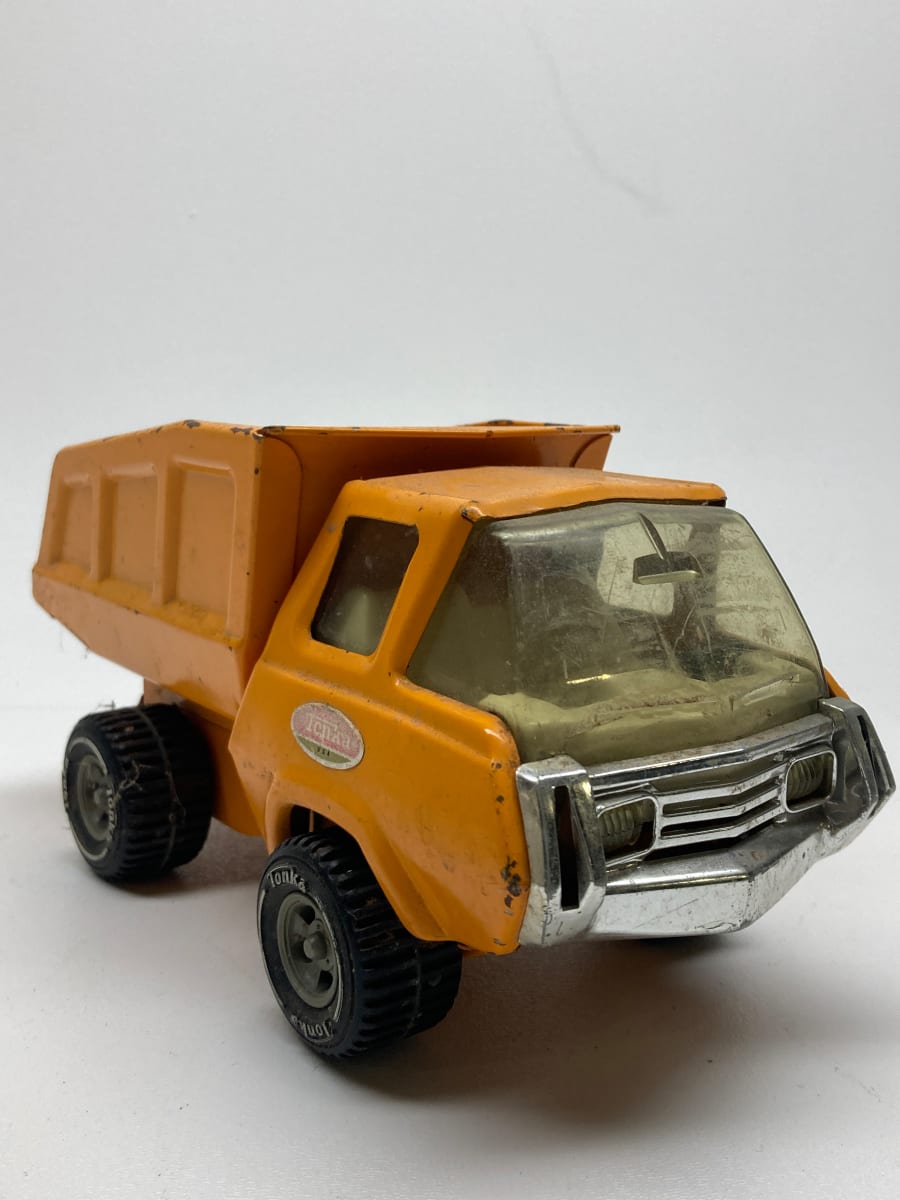 vintage TONKA orange dump truck 