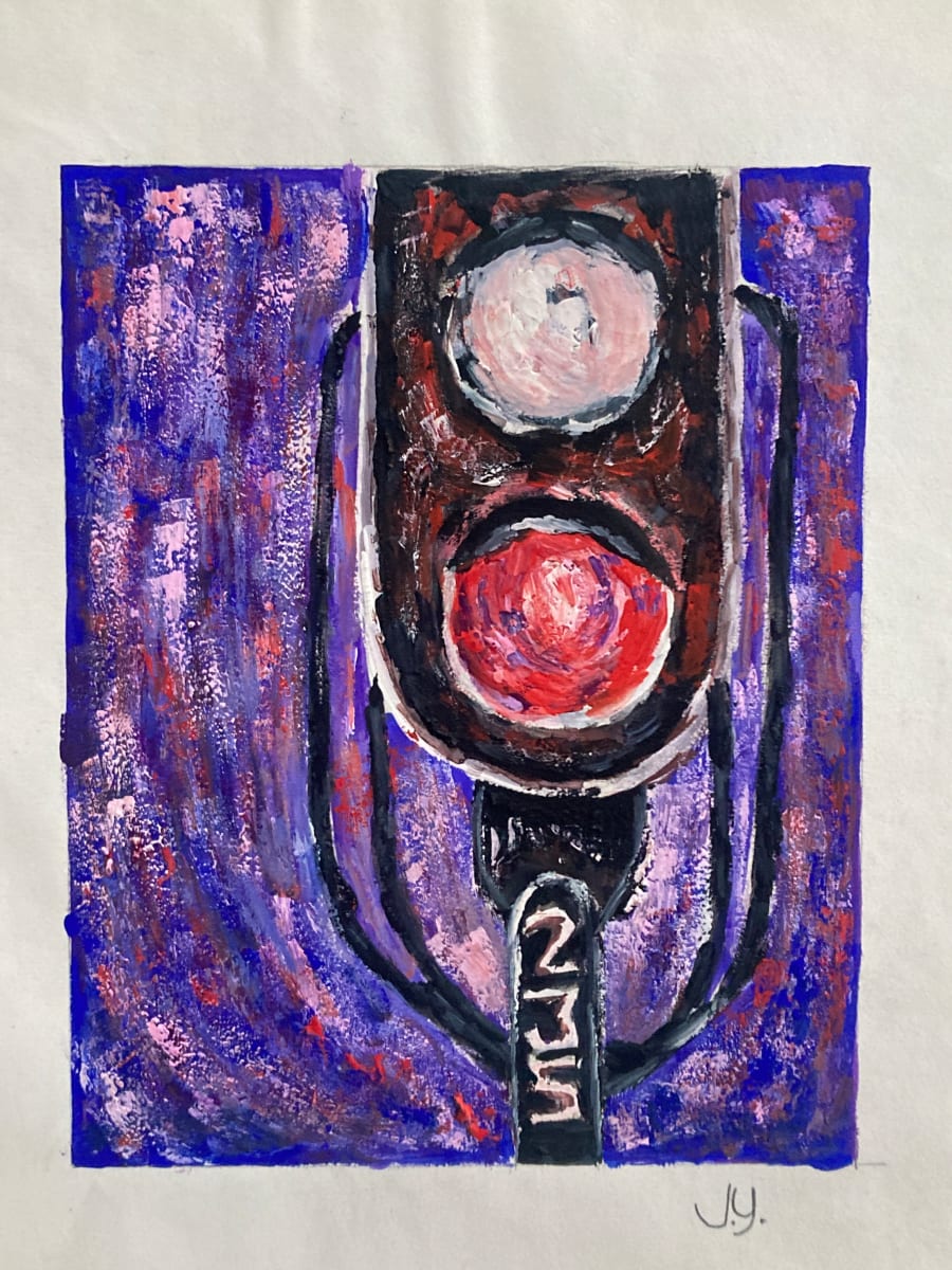 Acrylic on paper "light" by James Quentin Young 