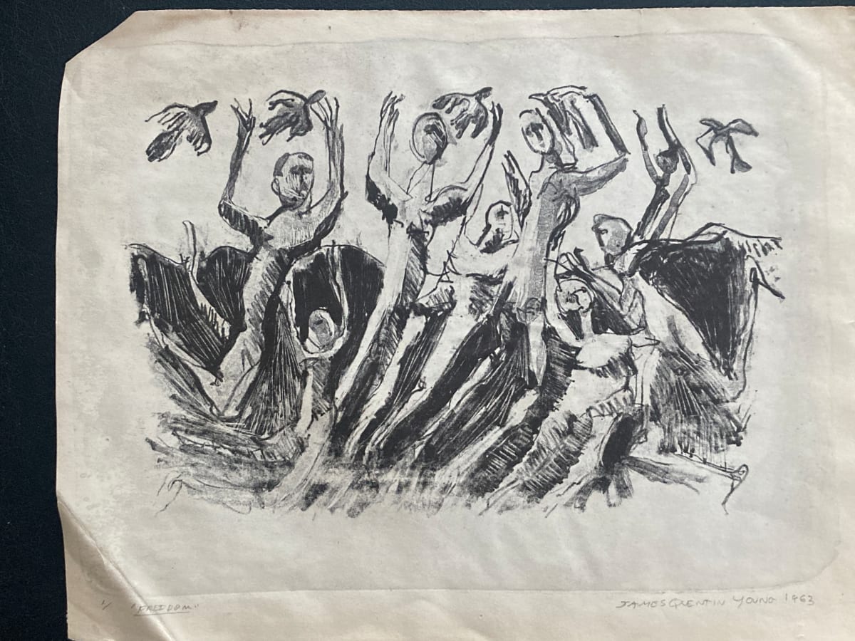 "Freedom"  lithograph by James Quentin Young, Image 2.