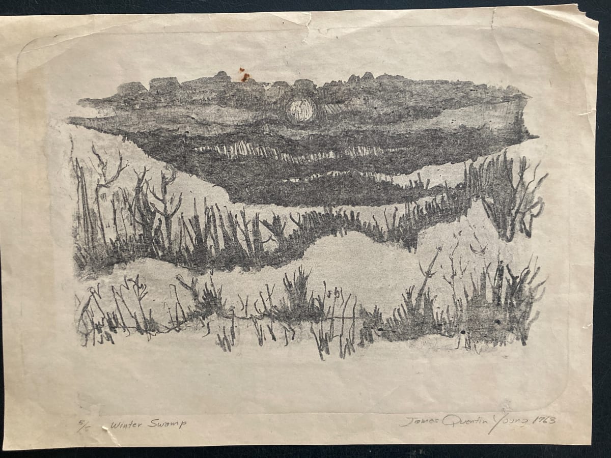 Litho "winter swamp"  by James Quentin Young 