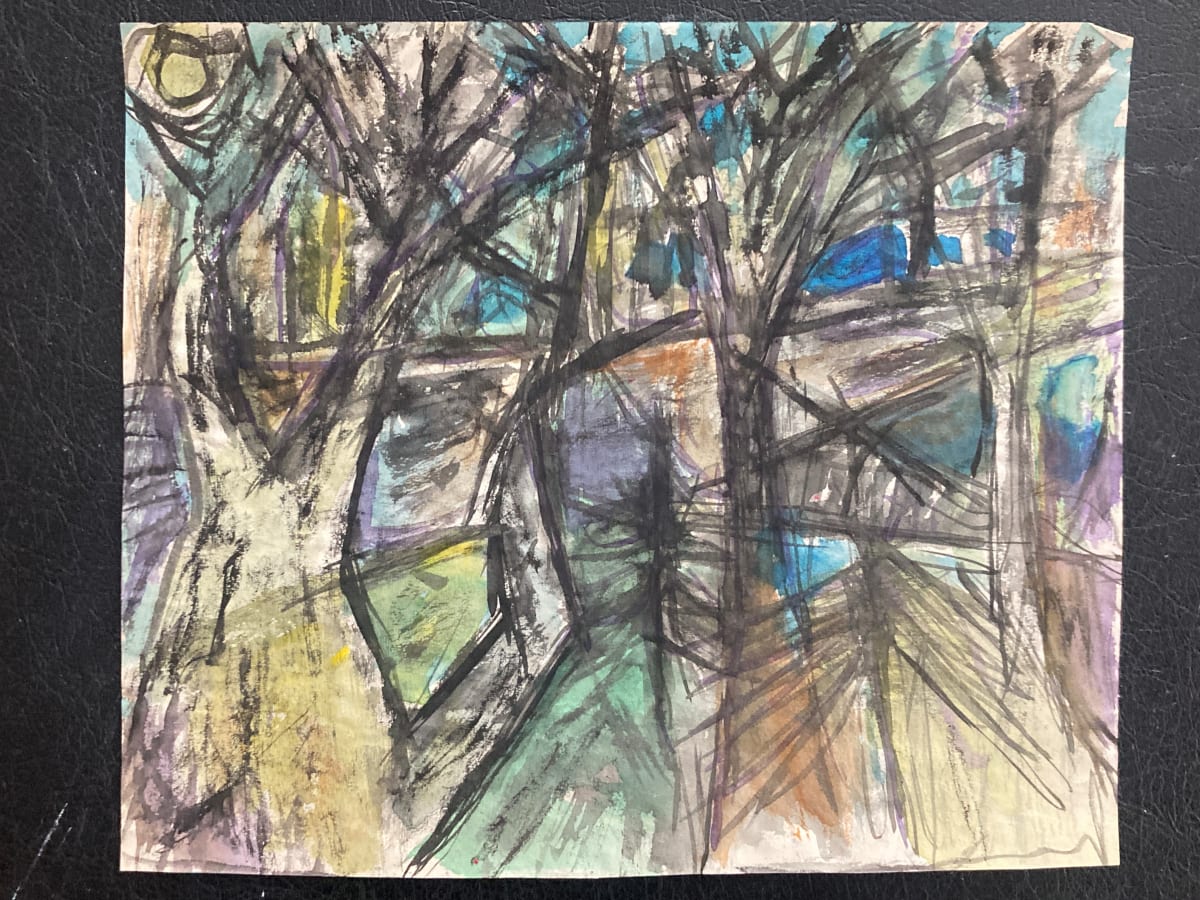 Landscape watercolor by James Quentin Young a, Image 1.
