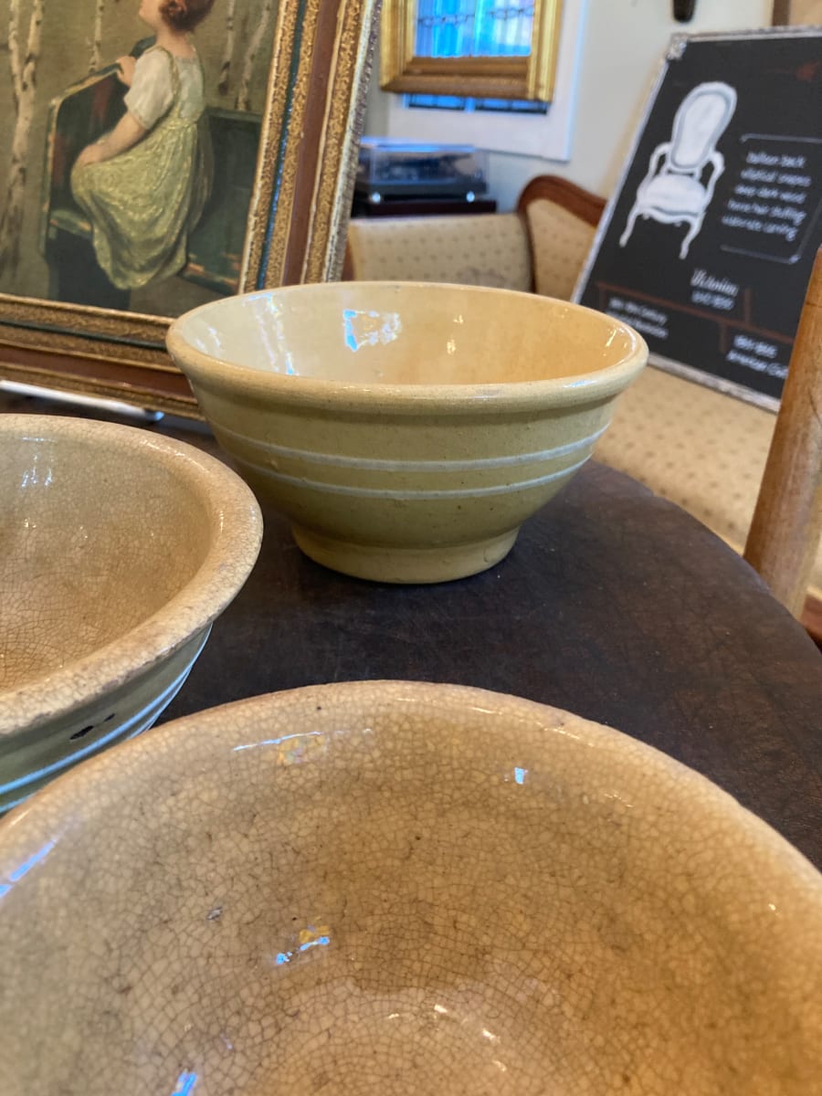 white striped bowl, Image 2.