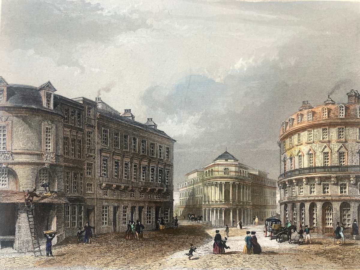 Hand colored engraving circa 1860's ~ Le Theatre Francais 