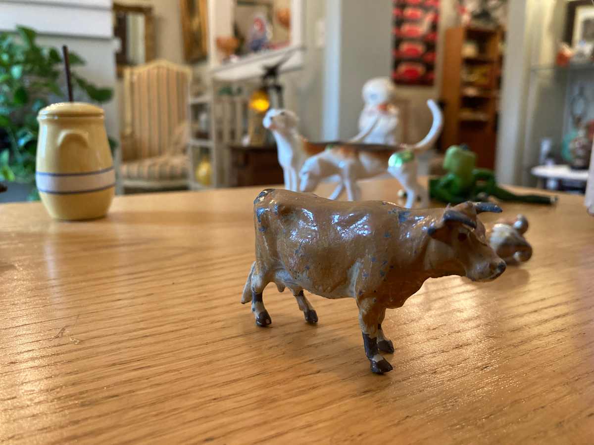 metal cow figure 