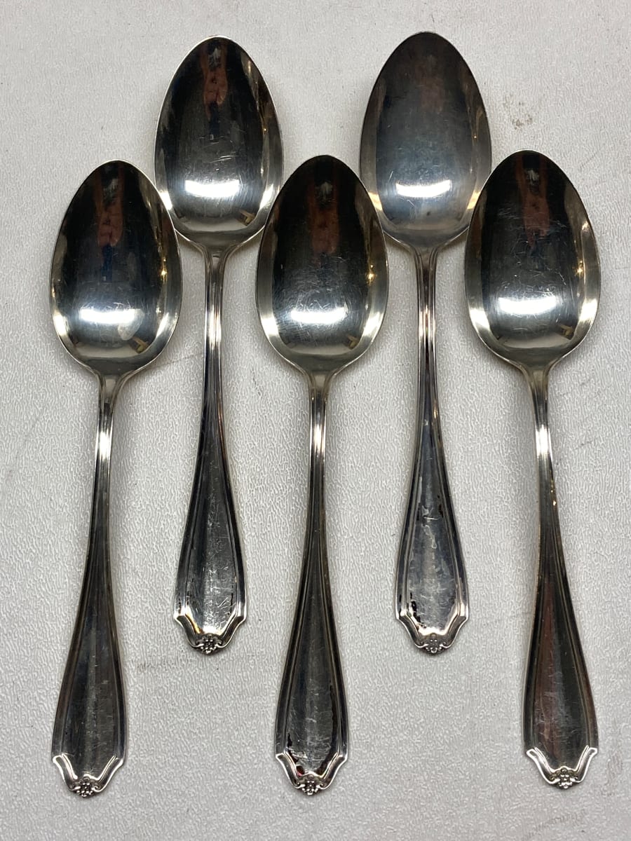 Set of 5 sterling spoons 