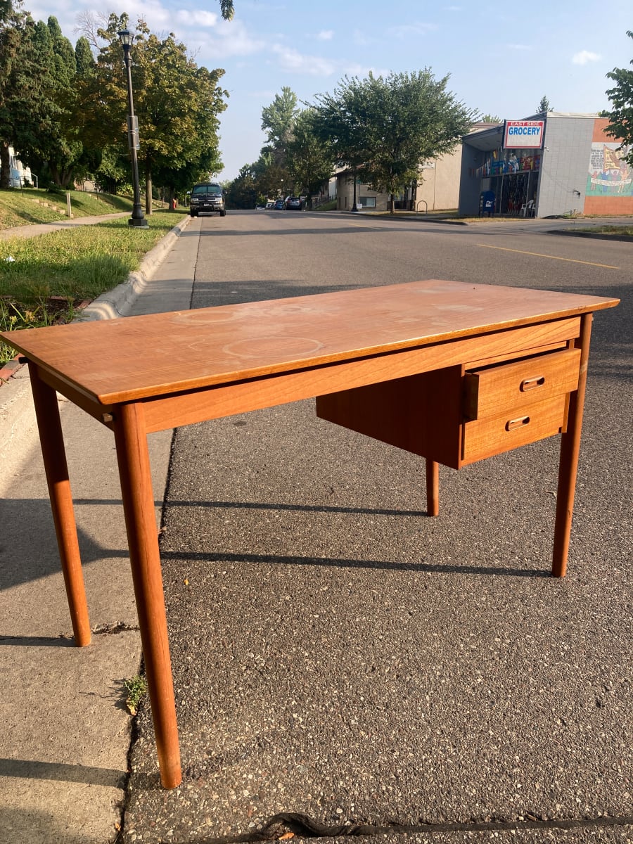 Arne Vodder mid century modern Danish teak desk 