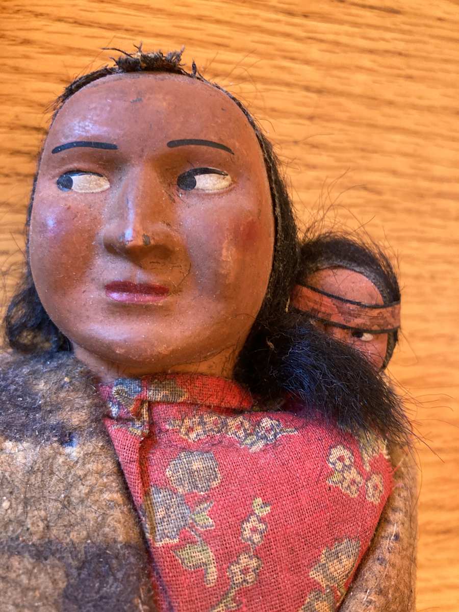 Skookum Indian doll with baby 