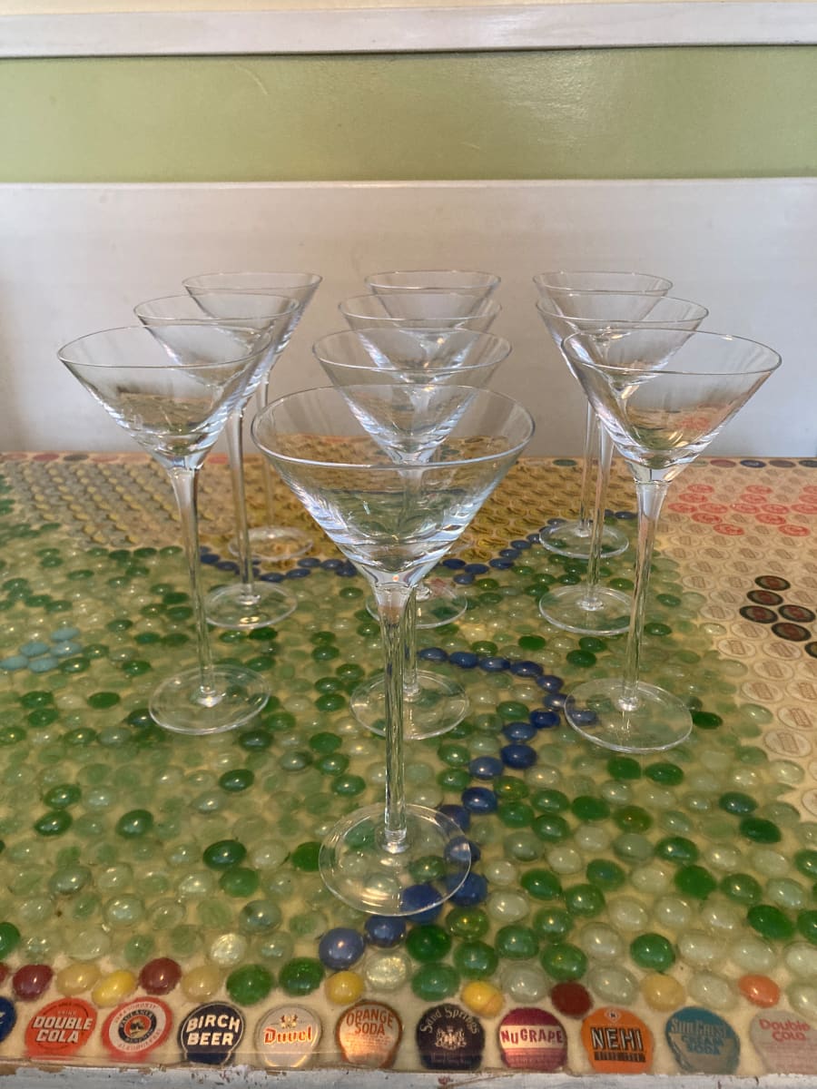 TALL martini glasses 6 available 