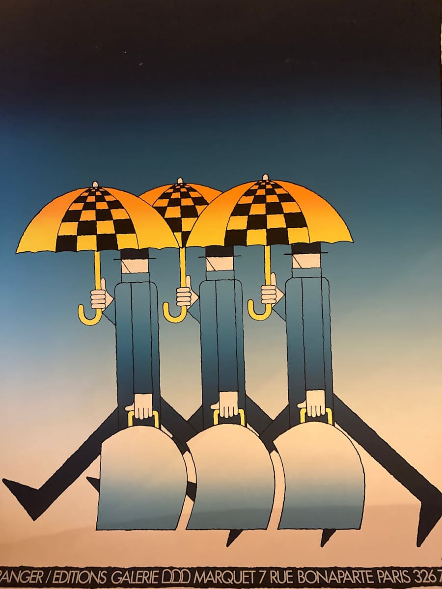 Vintage Modern umbrella poster 