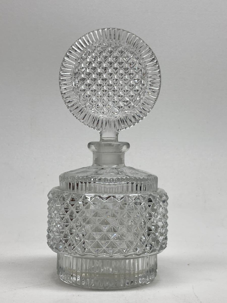 Clear glass Art Deco Perfume bottle 