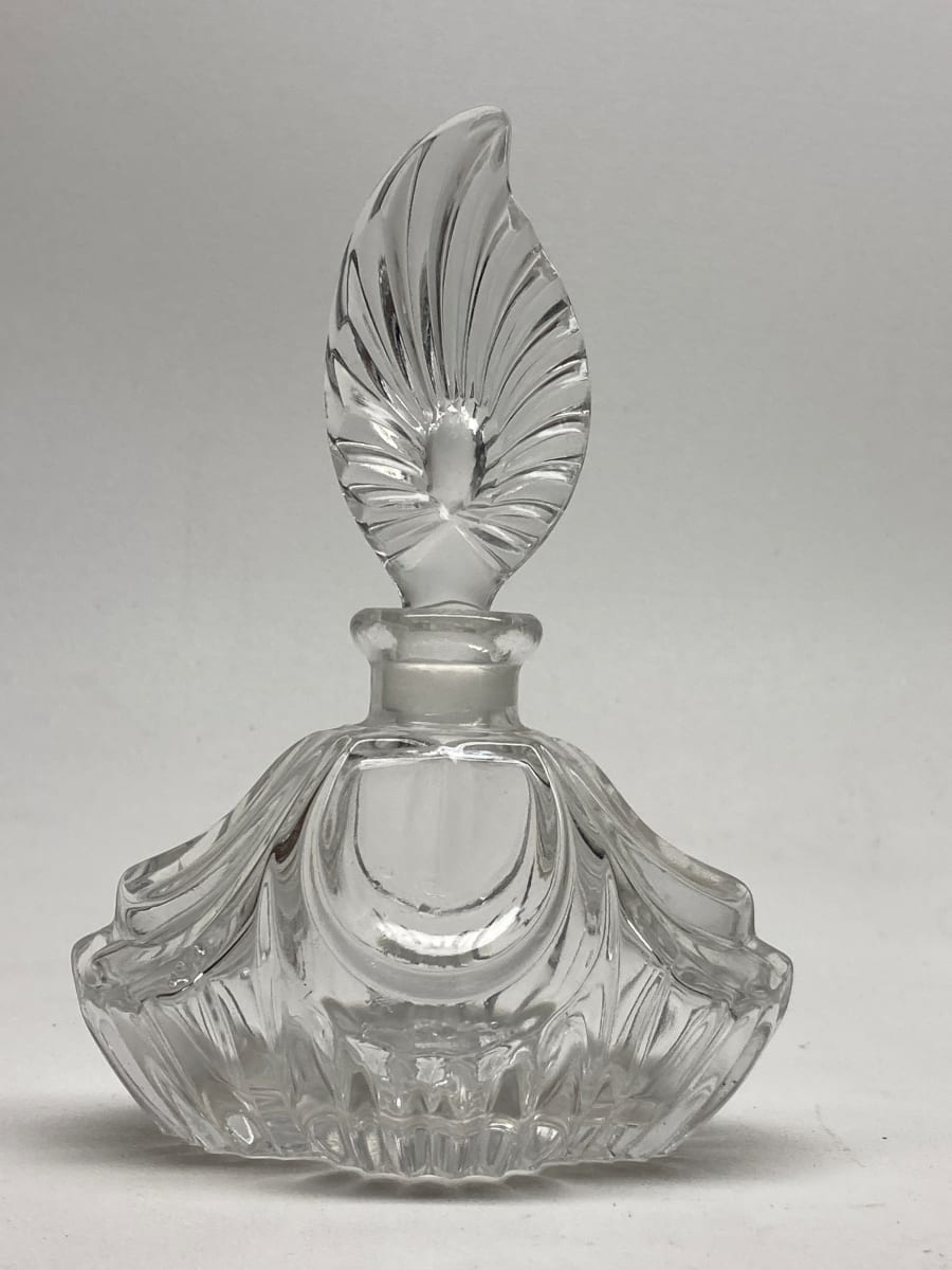 Clear glass Art Deco Perfume bottle 