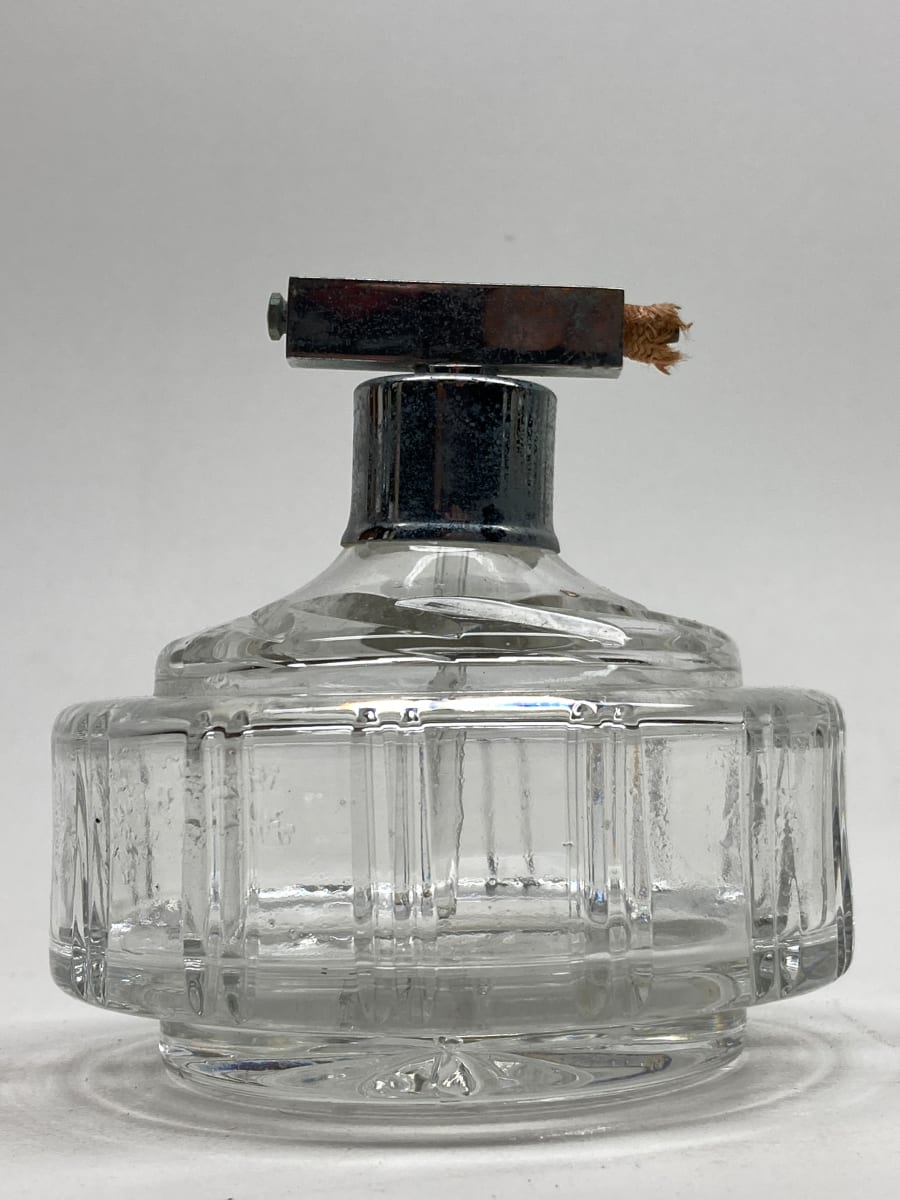 Clear glass Art Deco Perfume bottle with spray 