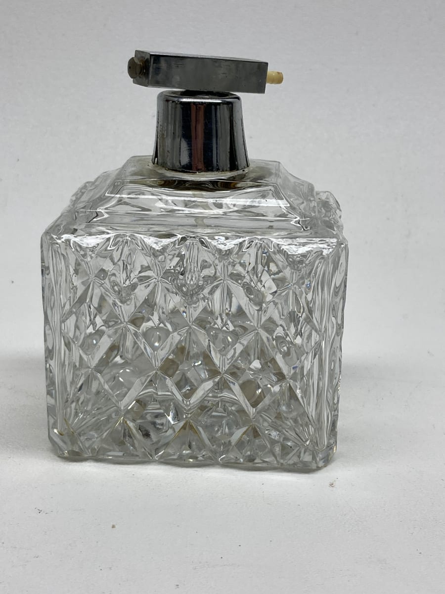 Clear glass Art Deco Perfume bottle with spray 