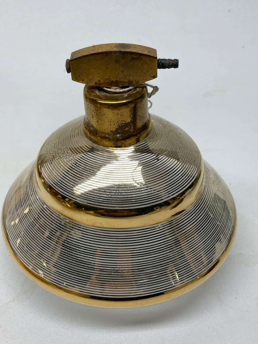 Amber glass with gold Art Deco Perfume with spray 