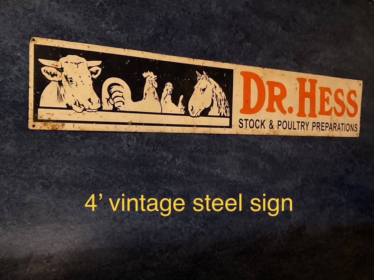 Dr  Hess steel poultry sign 