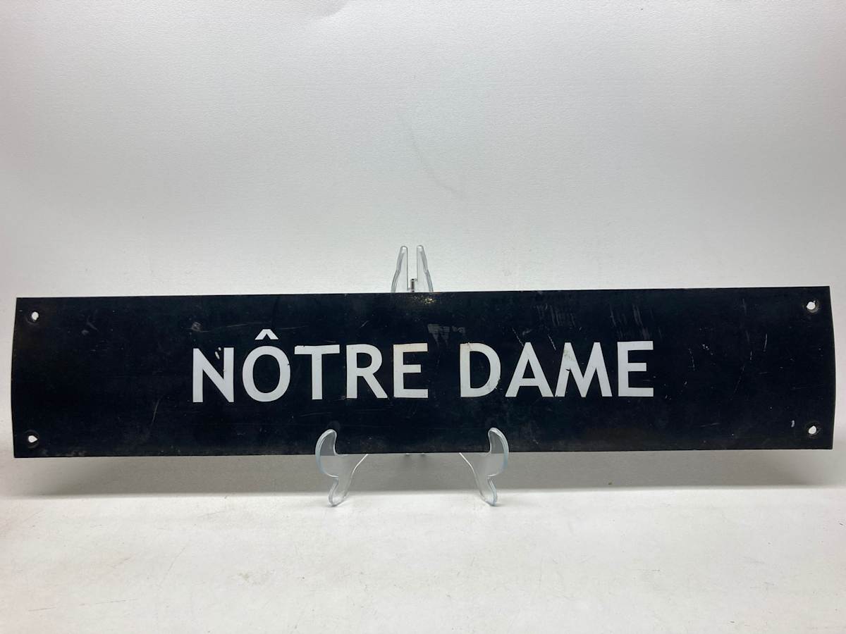 Metro vintage NOTRE DAME stop sign, Image 3.