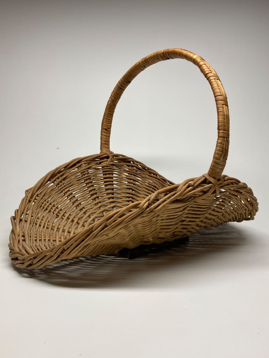 large wicker flower basket 