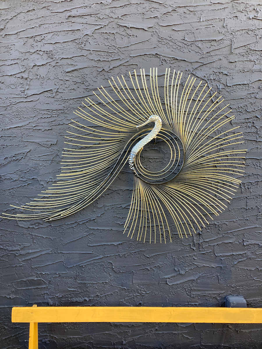 Curtis Jere peacock sculpture 