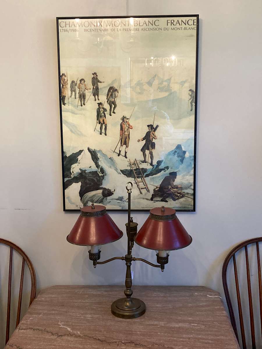 Framed vintage mountain climbing poster, Image 1.