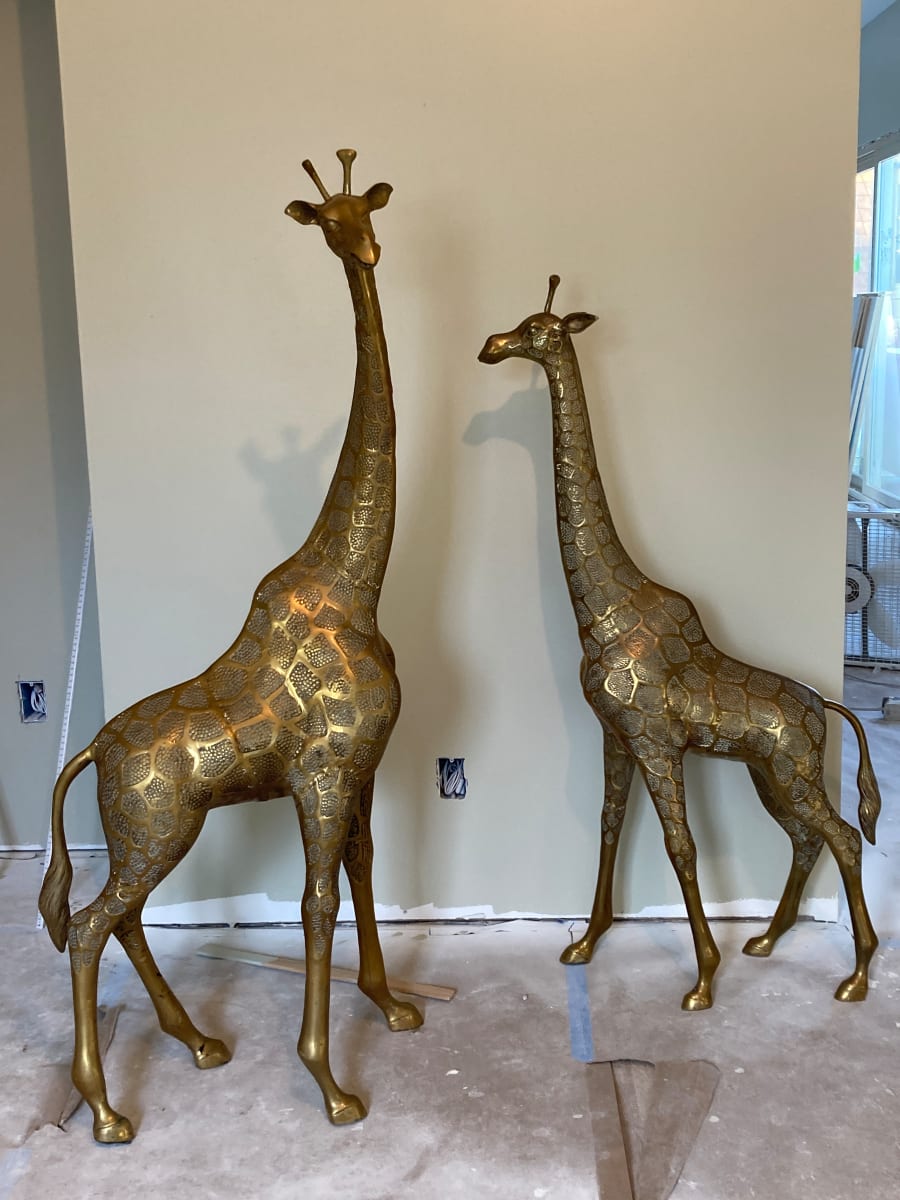 taller solid brass giraffe 