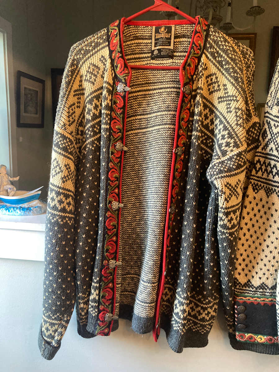 Hand made 100 percent wool Norwegian sweater 