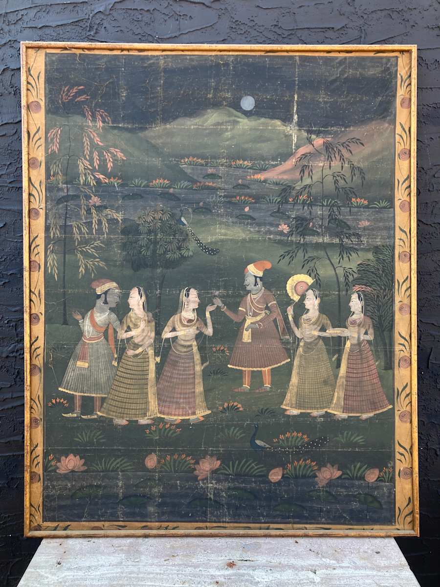hand painted Indonesian painting on silk 
