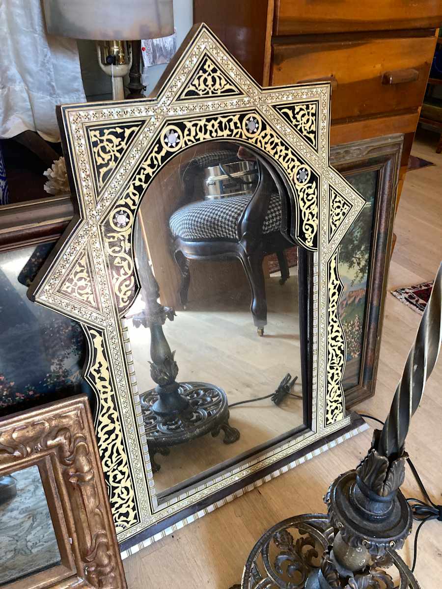 Inlaid moroccan mirror 