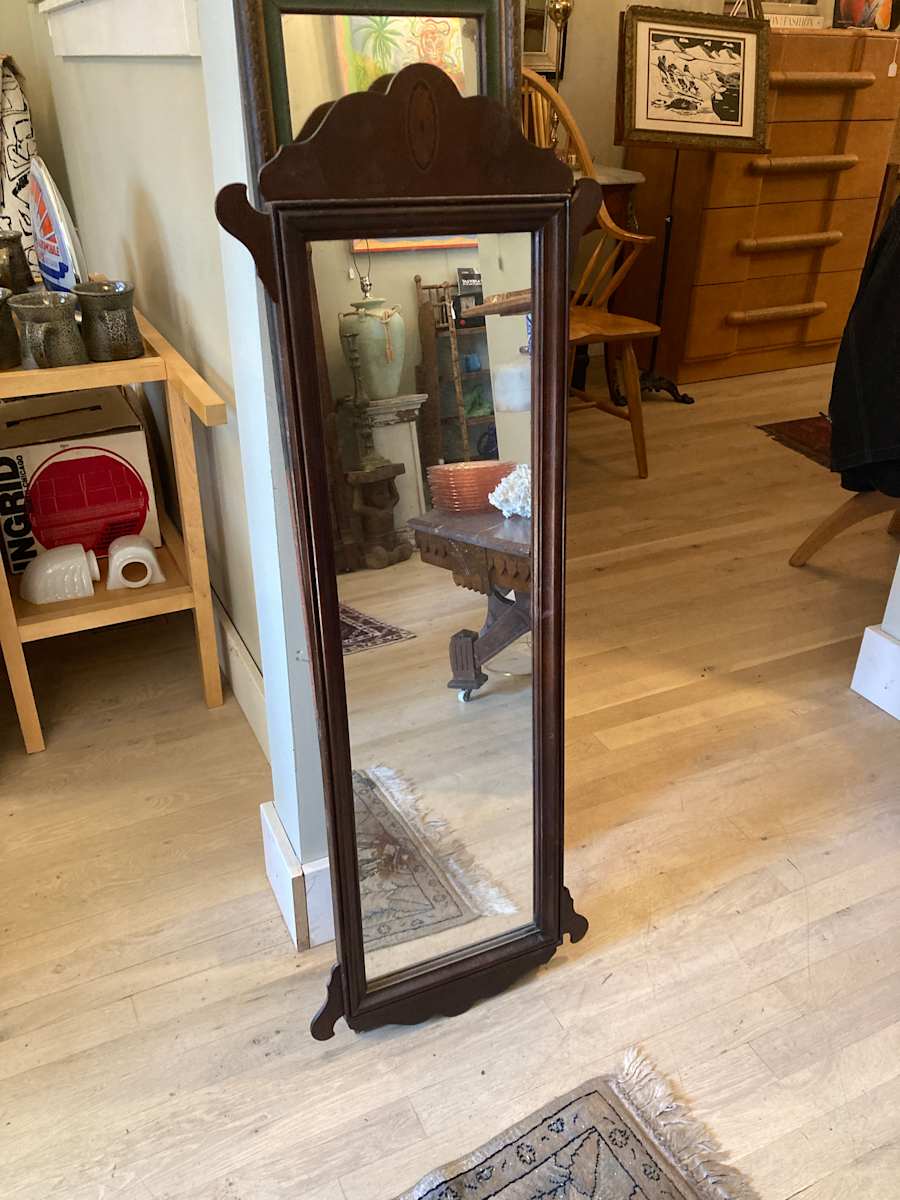 Framed classic mahogany mirror, Image 2.