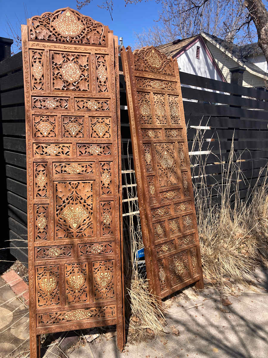 4 panel Indonesian screen 