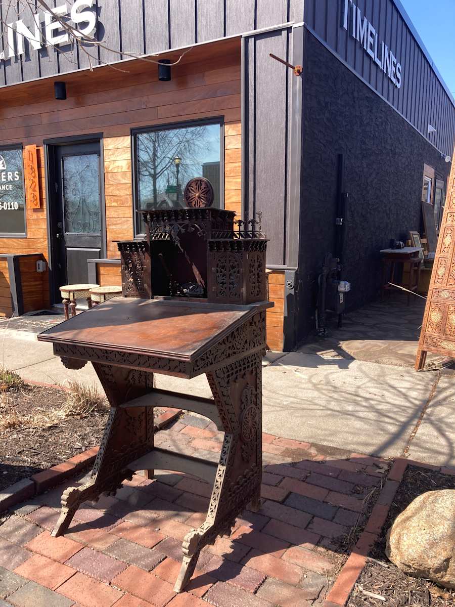 carved desk 