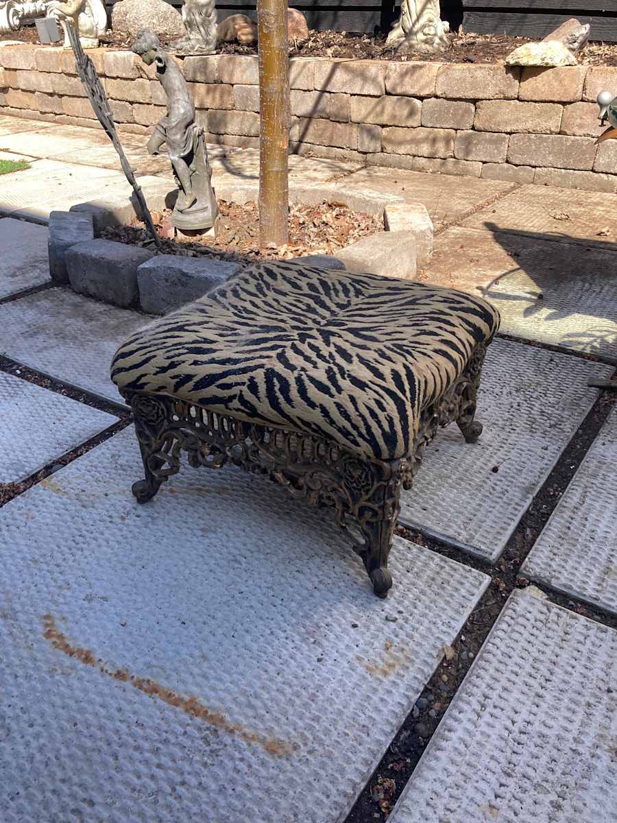 metal based footstool 