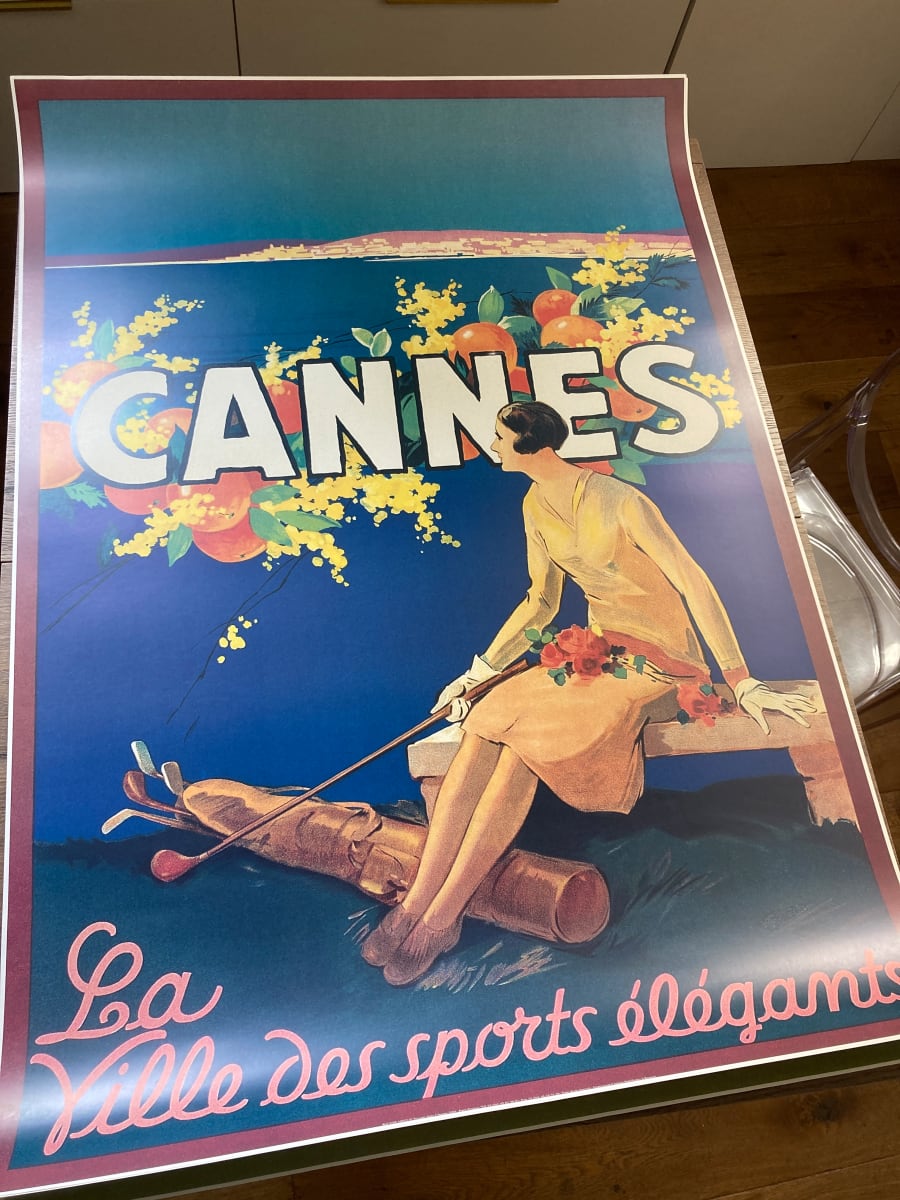 Large Cannes travel poster (1990's) 