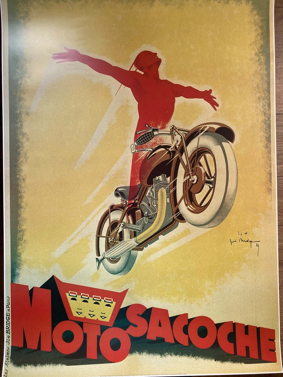 Large Flying motorcycle poster (1990's) 