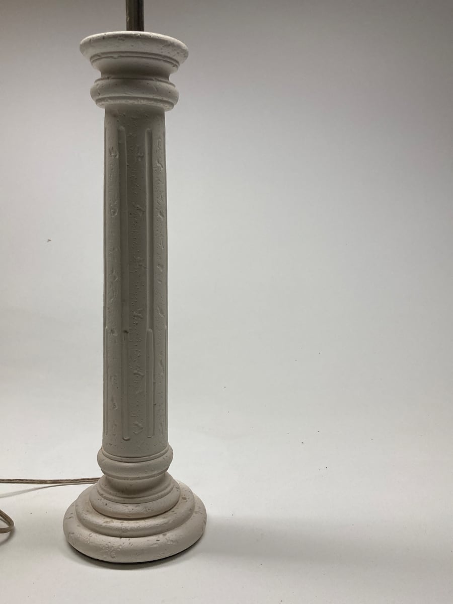 Post modern plaster pillar table lamp 