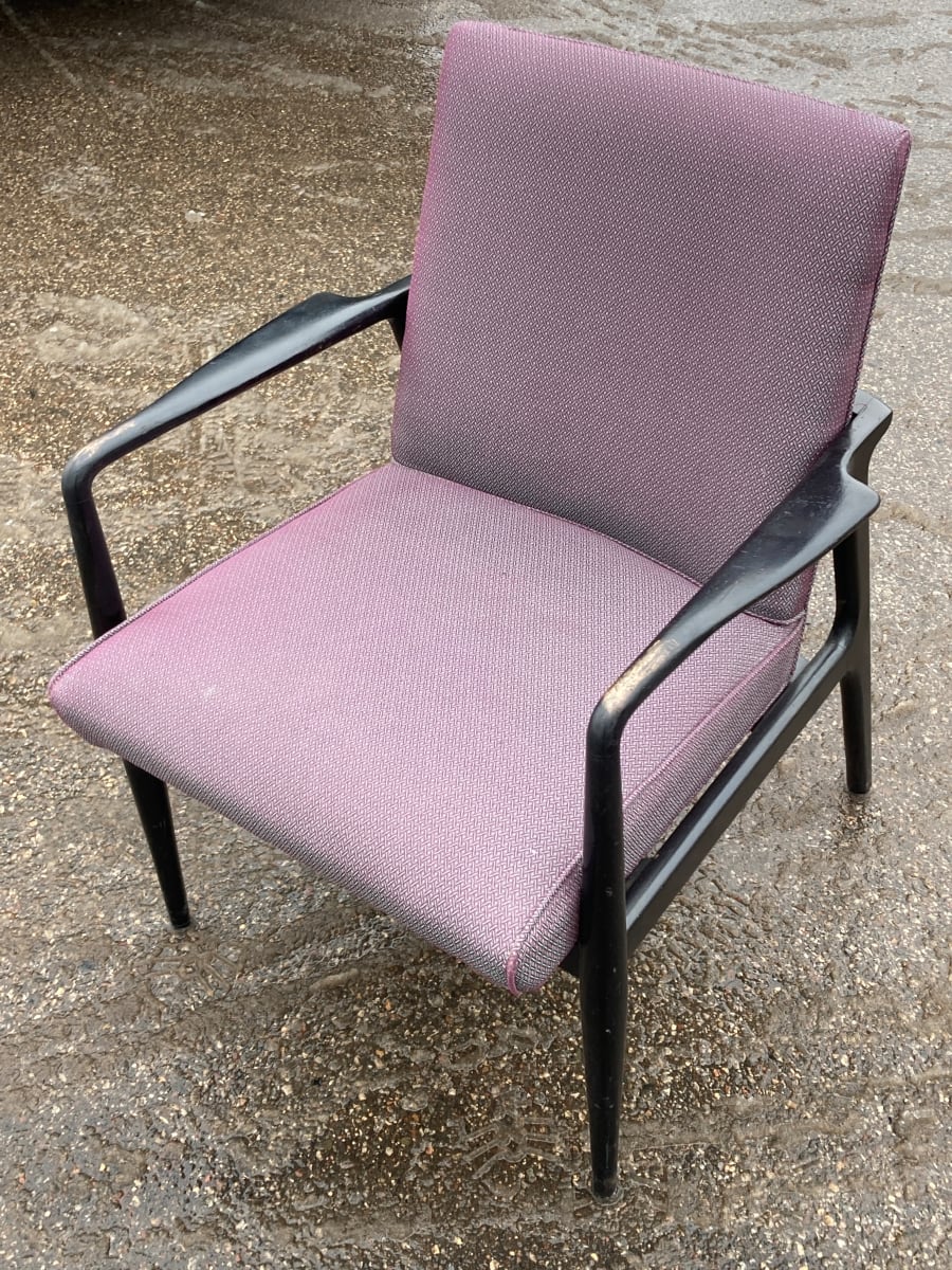 Mid century modern black arm chair 