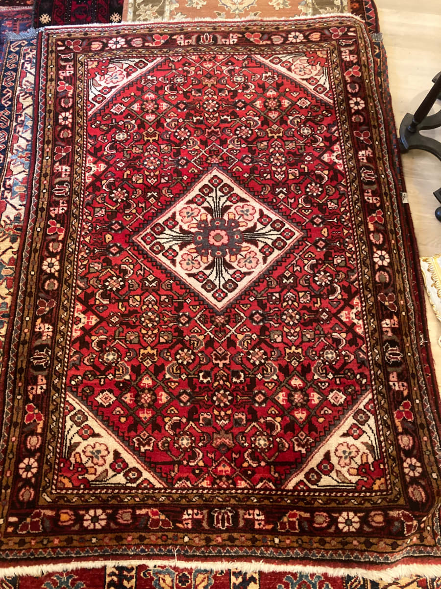 hand made Persian Hamadan  wool rug 