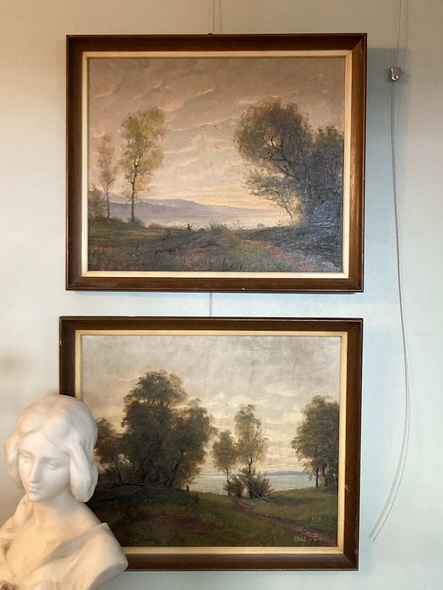 Pair of landscape paintings 