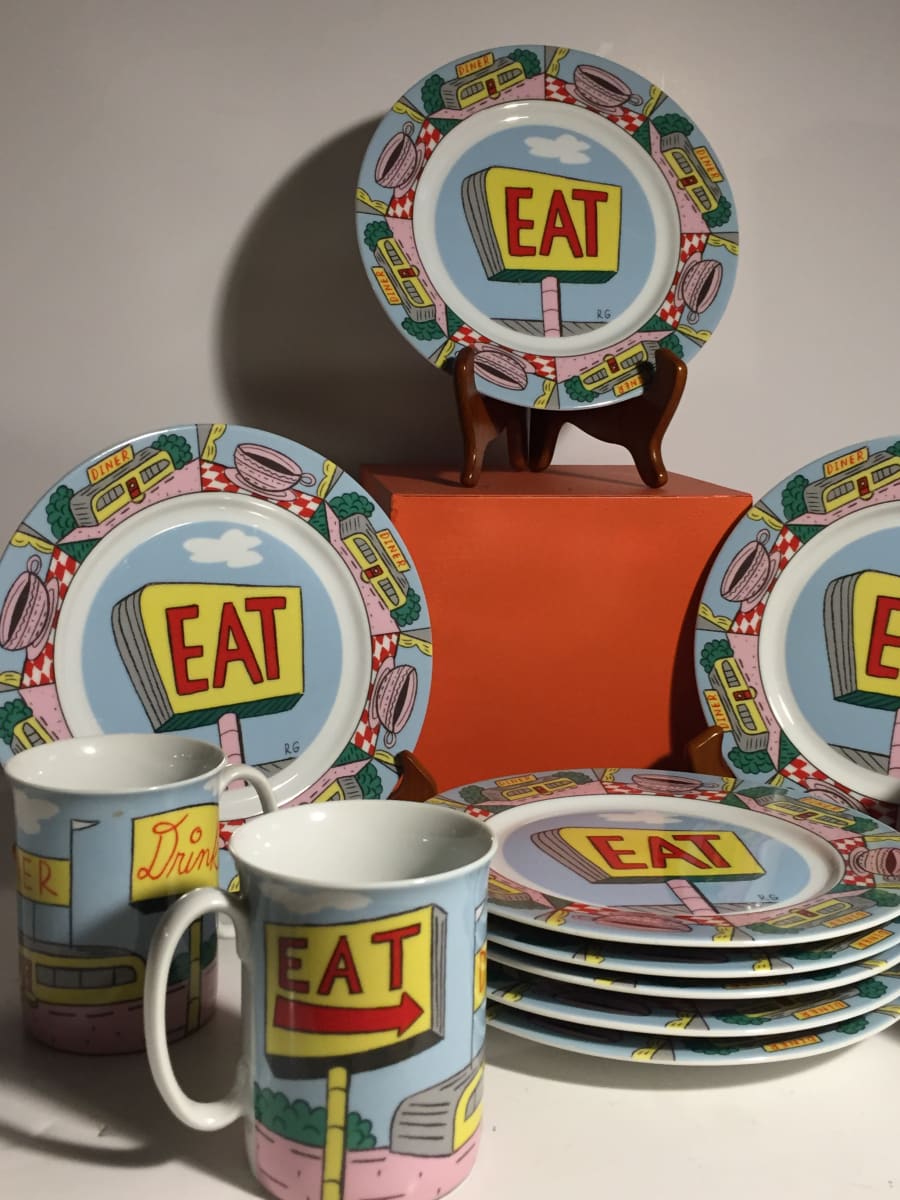 Vintage EAT diner luncheon set 